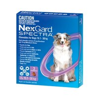 NexGard SPECTRA for Dogs 15.1-30 kg - 3 Pack - Purple