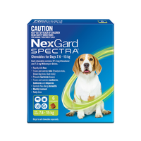 NexGard SPECTRA for Dogs 7.6-15kg - 6 Pack - Green