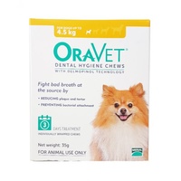 OraVet Dental Hygiene Chews for X-Small Dogs up to 4.5 kg (3 Pack)