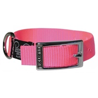 Prestige Nylon Dog & Puppy Collar - 19mm x 30cm - Hot Pink