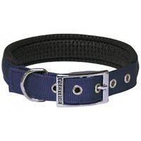 Prestige Soft Padded Dog Collar - 19mm x 36cm - Navy