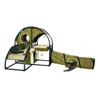 ZeeZ Feline Fun House with Tunnel - (81x81x81cm)