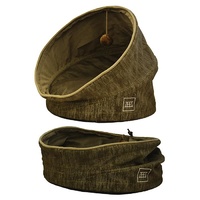 ZeeZ Pop Up Pet Cave with Cushion - Bark Brown - (47x47x69cm)