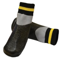 Waterproof Non-Slip Dog Socks - Black - Large (4.3x10.5cm)