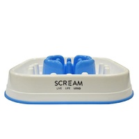 Scream Slow Feed Interactive Dog Bowl - 28x28x7cm - Blue