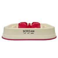 Scream Slow Feed Interactive Dog Bowl - 28x28x7cm - Pink