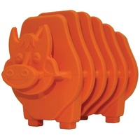 Scream Rubber Puzzle Dog Toy - Bull (Orange) - 9cm