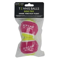 Scream Tennis Ball for Launcher - 2 Pack - Green & Pink