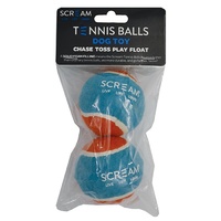 Scream Tennis Ball for Launcher - 2 Pack - Blue & Orange