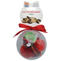 Kitty Play Christmas Cat Ornament - 5 Toys