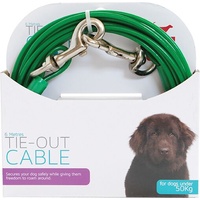 for Medium to Large Dogs Up to 125 lbs 16 Stake Supet Dog Tie Out Cable and Reflective Stake 32 ft Outdoor 32 ft Cable Yard and Camping 