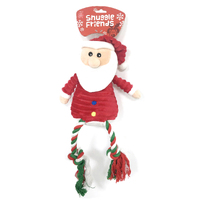 All Pet X-Mas Plush Santa with Rope Legs Dog Toy