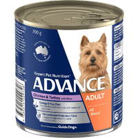 Advance Adult Dog Chicken Turkey and Rice - Wet - 700g