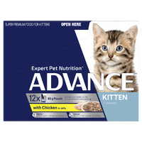 Advance Kitten Chicken in Jelly Pouch (12 x 85g)