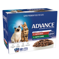 Advance Cat Multi Pouch Pack in Gravy (12 x 85g)