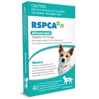 RSPCA AllWormer for Dogs - 10kg - 4 Pack (Aqua)