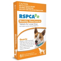 RSPCA Monthly Heartworm Tablets for Large Dogs 21-40 kg - 6 Pack (Orange)