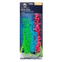Neon Plastic Aquarium Plants - 3 Pack - 30cm