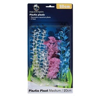 Pearl Plastic Aquarium Plants - 3 Pack - 20cm