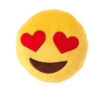 FuzzYard Soft Plush Dog Toy - Emoji Love Eyes - Large
