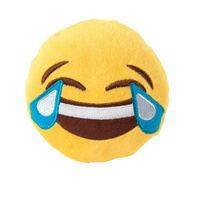 FuzzYard Soft Plush Dog Toy - Emoji Bahaha - Large