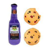 FuzzYard Monster Pale Ale & Cookies Dog Toy - 3 Pack