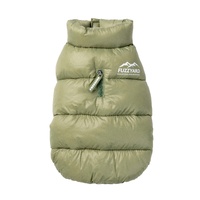 FuzzYard Dog Puffer Jacket - East Harlem - Khaki (Size 1) (26-29cm)
