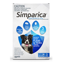 Simparica for Medium Dogs 10.1-20kg - Blue - 3 Pack