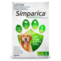 Simparica for Large Dogs 20.1-40kg - Green - 6 Pack