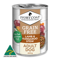 Ivory Coat Lamb and Kangaroo Stew Wet Dog Food Can- 400g