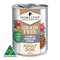 Ivory Coat Lamb and Sardine Stew Wet Dog Food Can - 400g