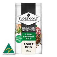 Ivory Coat Wholegrains Adult Dog Lamb & Brown Rice - 15kg