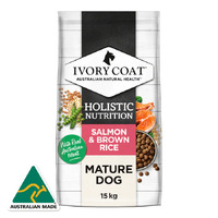 Ivory Coat Wholegrains Mature Dog Salmon & Brown Rice - 15kg