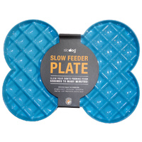 Slodog Slow Feeder Plate for Dogs - Cyan (Blue)