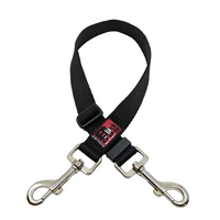 Black Dog Adjustable Double Snap Lead - 45/70cm