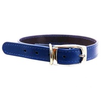 Beau Pets Leather Deluxe Dog Collar - Blue