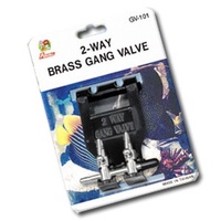 2-Way Brass Gang Aquarium Valve