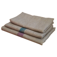 Hessian Replacement Dog Bed Cover - Large (100cm X 70cm) (Green Stripe)