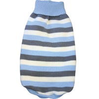 Pet One KomfyKnit Dog Jumper - Striped - Blue