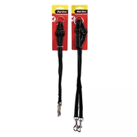 Pet One Coupler Adjustable Dual Leash - Black