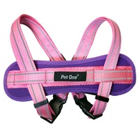 Pet One Reflective Padded Dog Harness - Purple/Pink