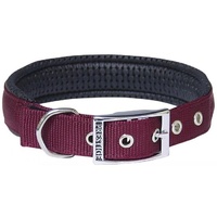 Prestige Pet Soft Padded Nylon Dog Collar - Burgundy