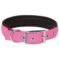 Prestige Pet Soft Padded Nylon Dog Collar - Hot Pink