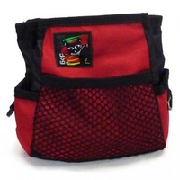 Black Dog Treat Tote with Belt - Red