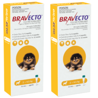 Bravecto SPOT-ON for X-Small Dogs 2-4.5kg - Yellow (12 Months)