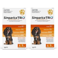 Simparica TRIO for Small Dogs 5.1-10kg - Orange - 12 Pack