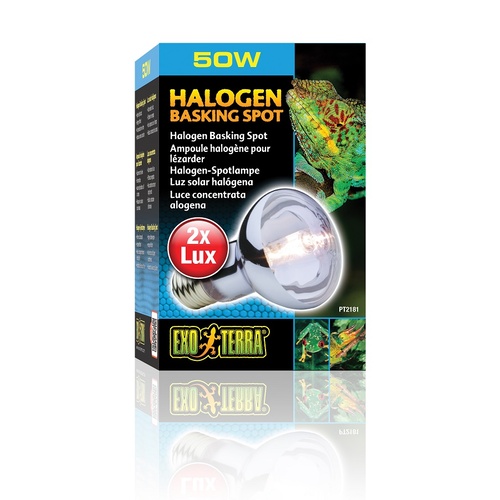 Exo Terra Halogen Basking Spot Lamp for Reptiles - 50 Watt