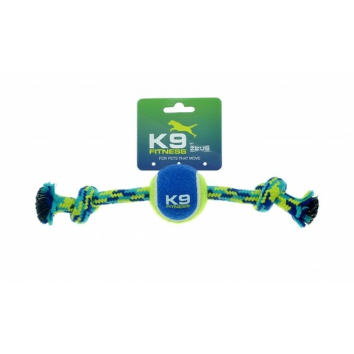 K9 Fitness Rope Bone with Ball - 30cm