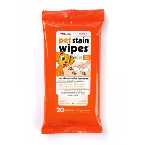 Petkin Pet Stain Wipes - 20 Pack