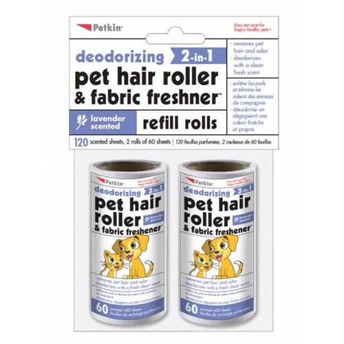 Petkin Pet Hair Lint Roller Refill Rolls - Lavander - 120 Sheets